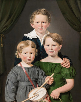 The Three Children of Hans and Bolette Puggaard - Christian Albrecht Jensen — artwork view