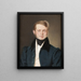 Portrait of a Man - Christian Albrecht Jensen — framed artwork on a wall