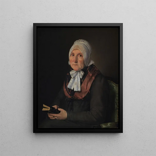 Maria Magdalena Jensen née Jessen the mother of artists - Christian Albrecht Jensen — framed artwork on a wall