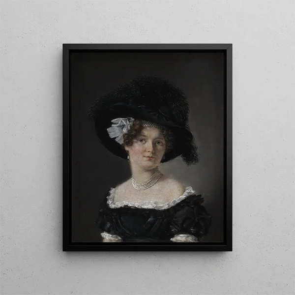 Mathilde Theresia von Irgensbergh née Holsten, wife of Mathias Friis von Irgensbergh - Christian Albrecht Jensen — framed artwork on a wall