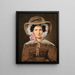 Portrait of Baroness Christine Stampe née Dalgas - Christian Albrecht Jensen — framed artwork on a wall