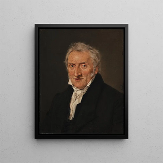 Flower painter Portrait C. D. Fritzsch - Christian Albrecht Jensen — framed artwork on a wall