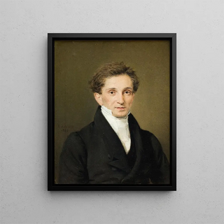 Portrait of Johannes Sibtker Hohlenberg - Christian Albrecht Jensen — framed artwork on a wall