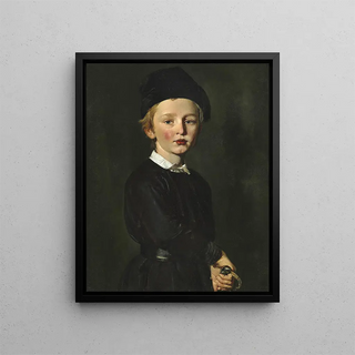 Portrait of the artist's son, Peter - Christian Albrecht Jensen — framed artwork on a wall