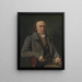 Self-portrait painting - Christian Albrecht Jensen — framed artwork on a wall