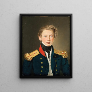 Marine Royal Danish Sub-Lieutenant Cosmus Bornemann Painting Christian Albrecht Jensen — framed artwork on a wall