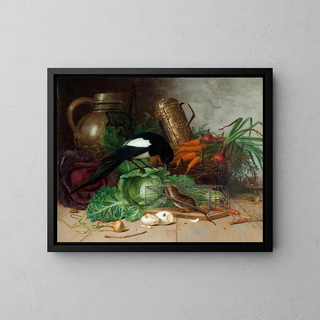 Still life - Christian August Printz — framed artwork on a wall