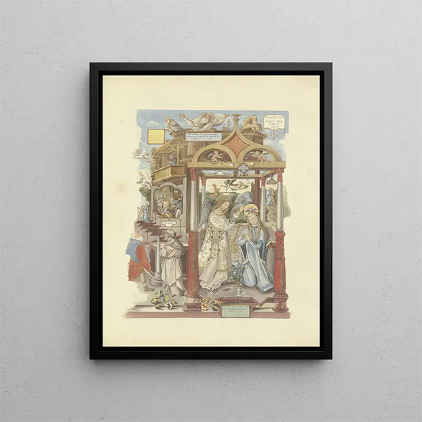 L'Annonciation de Marie de Ratgeb at the Carmelite Monastery of Frankfurt am Main - Christian Becker — framed artwork on a wall