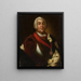 Portrait of August III, Saxon King of Poland - Christian Benjamin Müller — framed artwork on a wall