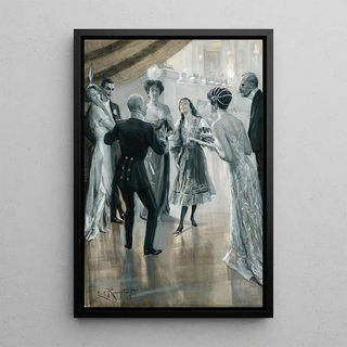 A Little Dance - Christian Emil Rosenstand — framed artwork on a wall