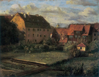 Les maisons rouges - Christian Friedrich Gille — artwork view