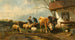 a painting Une bergère avec son bétail dans un pâturage alpin - Christian Friedrich Mali — artwork view