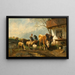 a painting Une bergère avec son bétail dans un pâturage alpin - Christian Friedrich Mali — framed artwork on a wall