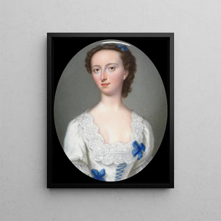 A Lady of the Booth Family - Christian Friedrich Zincke — framed artwork on a wall
