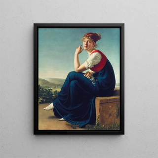 Portrait of Heinrike Dannecker - Christian Gottlieb Schick — framed artwork on a wall