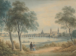 View of Dresden from the West - Christian Gottlob Hammer — artwork view