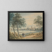 View of Dresden from the West - Christian Gottlob Hammer — framed artwork on a wall