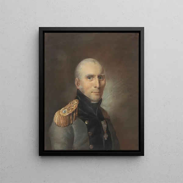 Portrait of the court architect, city architect, and fire chief Andreas Kirkerup - Christian Horneman — framed artwork on a wall