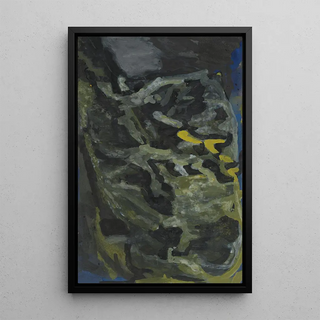 Landscape Painting with Trees - Christian Kongstad Petersen — framed artwork on a wall