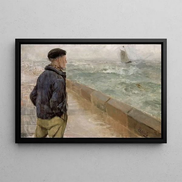 French sailor painting - Christian Krohg — framed artwork on a wall