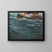 A ship in a rough sea - Christian Krohg — framed artwork on a wall
