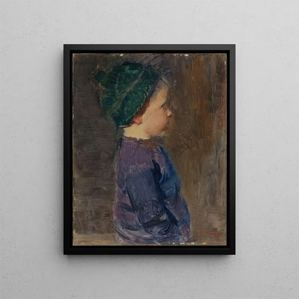 A little boy - Christian Krohg — framed artwork on a wall