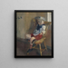 A little boy on a chair - Christian Krohg — framed artwork on a wall