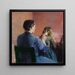 A mother combing her little girl's hair - Christian Krohg — framed artwork on a wall