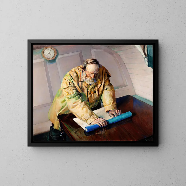 Eaux difficiles - Christian Krohg — framed artwork on a wall