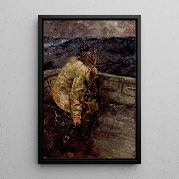 Reproduction of the painting Veille de nuit - Christian Krohg