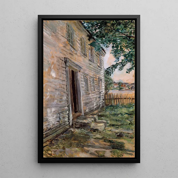 Reproduction of the painting Old house in Brekkest - Christian Krohg
