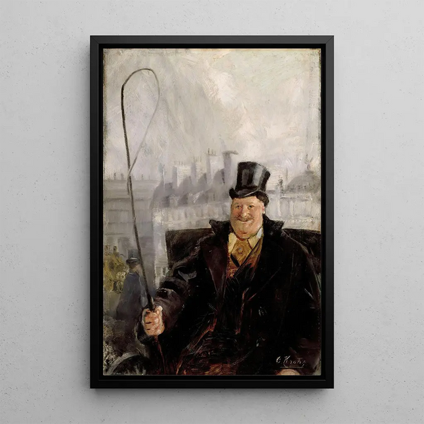 Parisian Checkered Painting - Christian Krohg — framed artwork on a wall