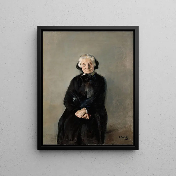 Portrait Painting of Marie Krohg, the artist's aunt - Christian Krohg — framed artwork on a wall