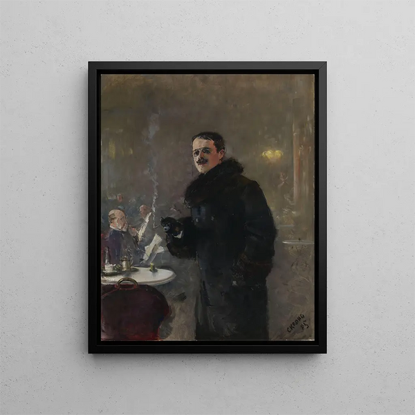 Portrait of the painter Gerhard Munthe - Christian Krohg — framed artwork on a wall