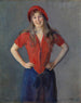 Portrait of the painter Oda Krohg b. Lasson - Christian Krohg — artwork view