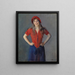 Portrait of the painter Oda Krohg b. Lasson - Christian Krohg — framed artwork on a wall