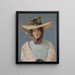 Portrait of actress Agnès Mowinckel - Christian Krohg — framed artwork on a wall