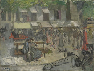 Scene of a street in Paris - Christian Krohg — artwork view