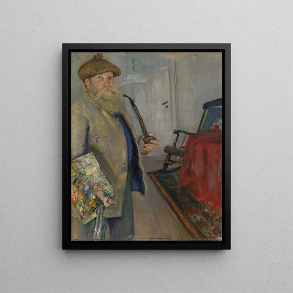Self-portrait - Christian Krohg — framed artwork on a wall