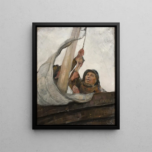 Set Sail - Christian Krohg — framed artwork on a wall