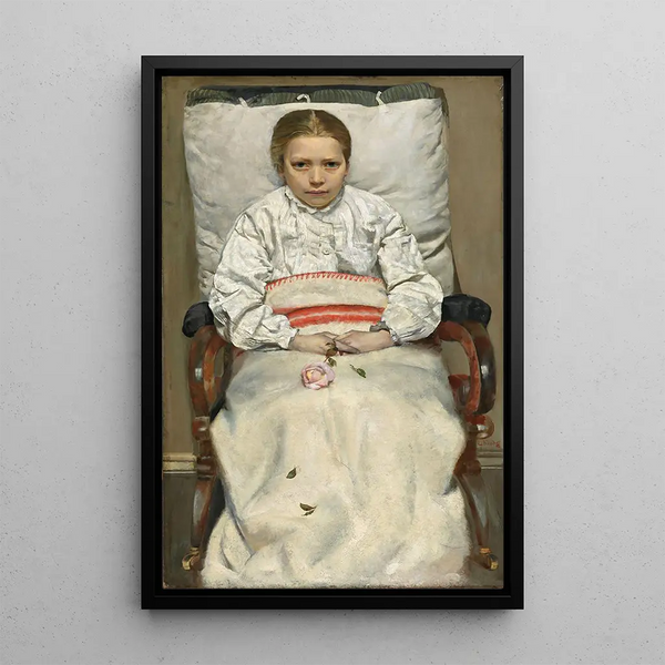 Reproduction of the painting Young Sick Girl - Christian Krohg