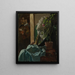 Still life with plaster bust - Christian Krohg — framed artwork on a wall