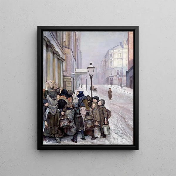 Fight for Life - Christian Krohg — framed artwork on a wall