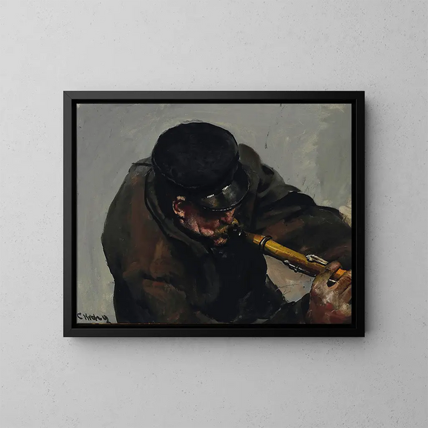The Musician - Christian Krohg — framed artwork on a wall