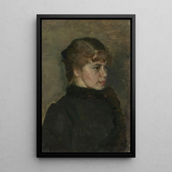 Young woman - Christian Krohg — framed artwork on a wall