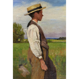 Young boy with hat - Christian Landenberger — artwork view