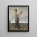 Girl with a bouquet of flowers as an allegory of spring - Christian Landenberger — framed artwork on a wall