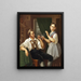 Interior with a young couple - Christian Ludvig Knutzen — framed artwork on a wall