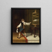 Boy with Black Shoes and Cockatoo - Christian Ludwig Bokelmann — framed artwork on a wall