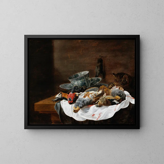 Nature morte avec des oiseaux morts - Christian Luycks — framed artwork on a wall